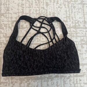 lululemon athletica Charcoal Patterned Strappy Bra
